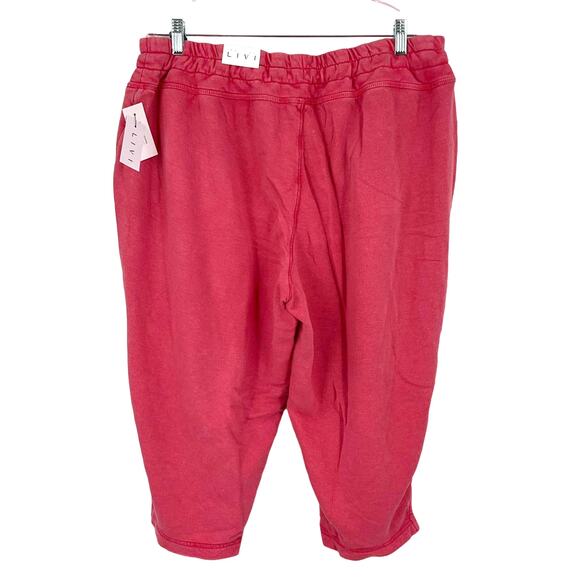Lane Bryant Livi Capri Sweatpants Pink Size 22/24 NWT - Picture 2 of 5